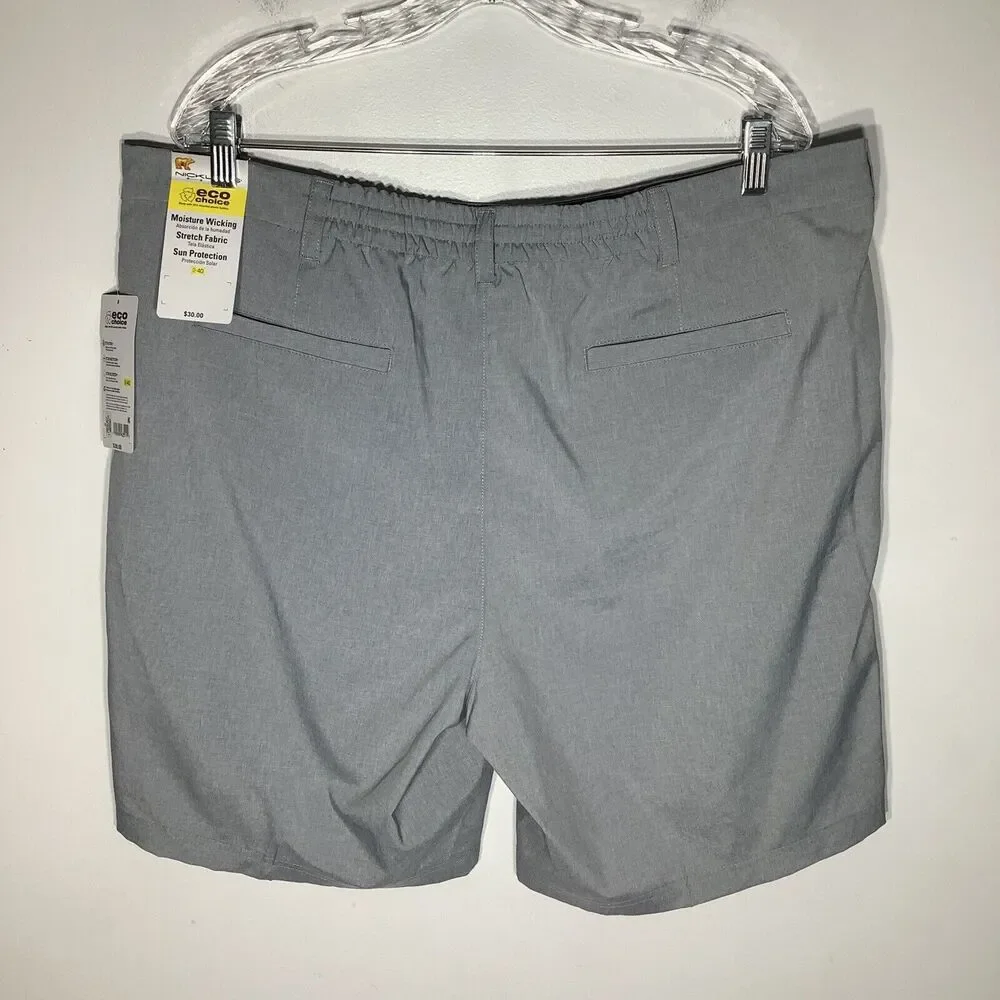 Nicklaus‎ Mens Eco Choice Golf Shorts Gray Size 40 NWT